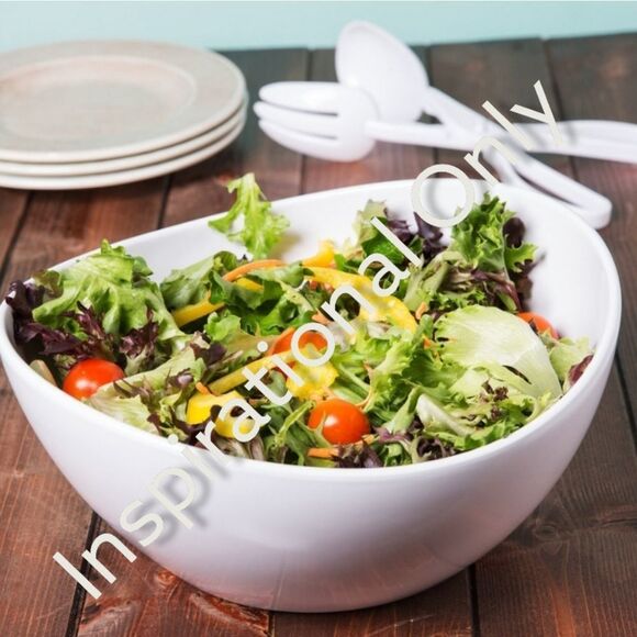 B. Smith With Style White Melamine 4 Quart Large Oval Serving Bowl - Picture 8 of 8